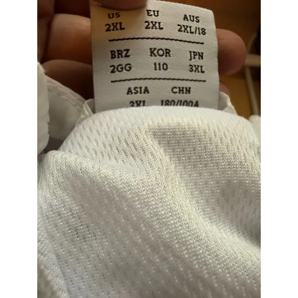 New Balance White Monogram Logo‎ Windbreaker Hoodie Jacket 2XL